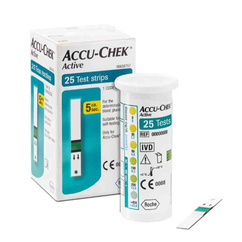 Healthway Accu Chek Active Blood Glucose Test Strip 25 Pcs