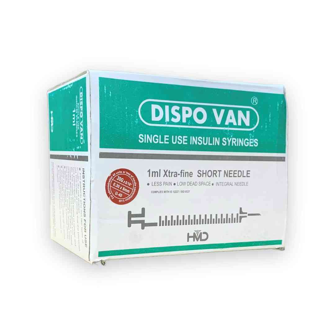 Healthway Dispovan Insulin Syringe 1ml 30g U40 