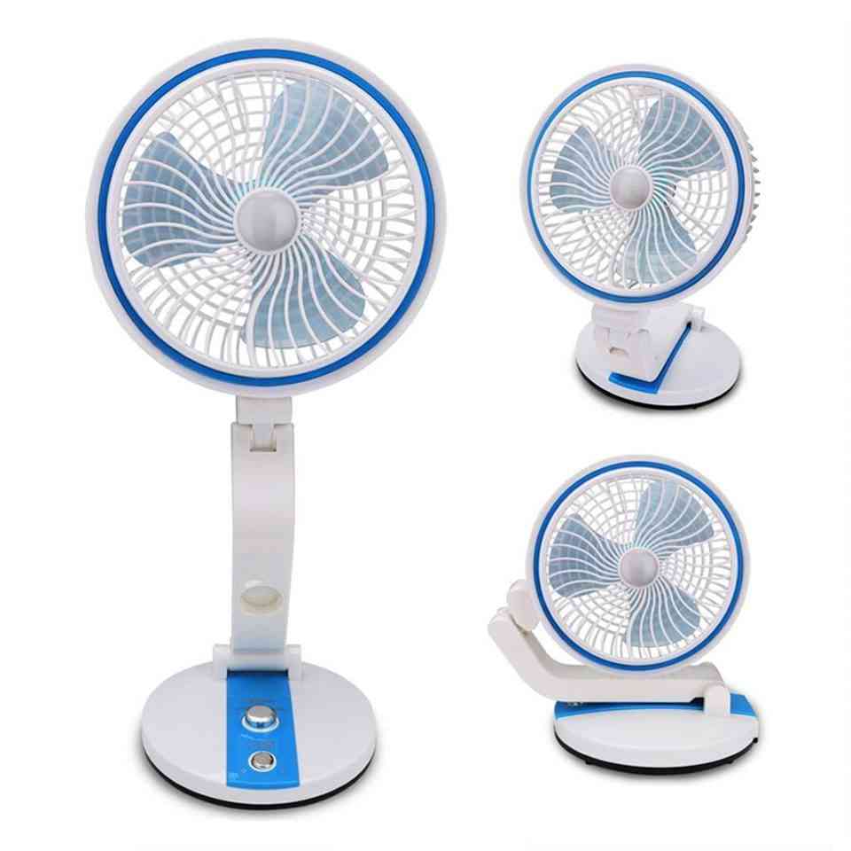 Supermoon rechargeable folding fan with store led light