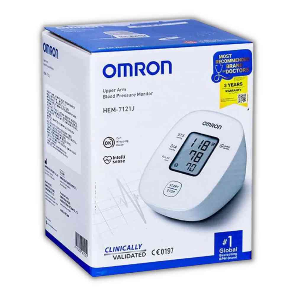 Omron HEM-7121J Standard Upper-Arm Blood Pressure Monitor 3 Years Warranty