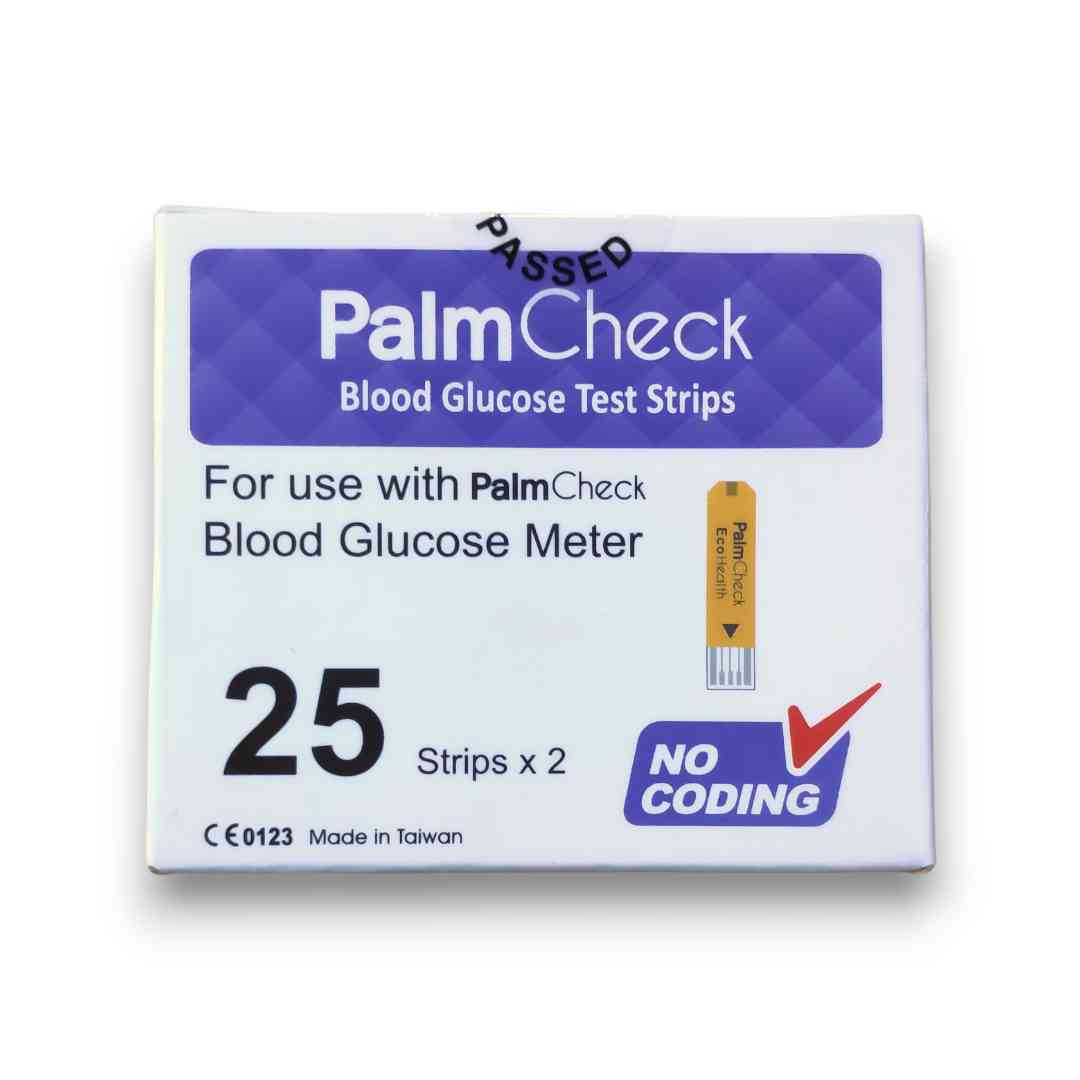 Healthway | Palm Check Blood Glucose Test Strip-50 Test